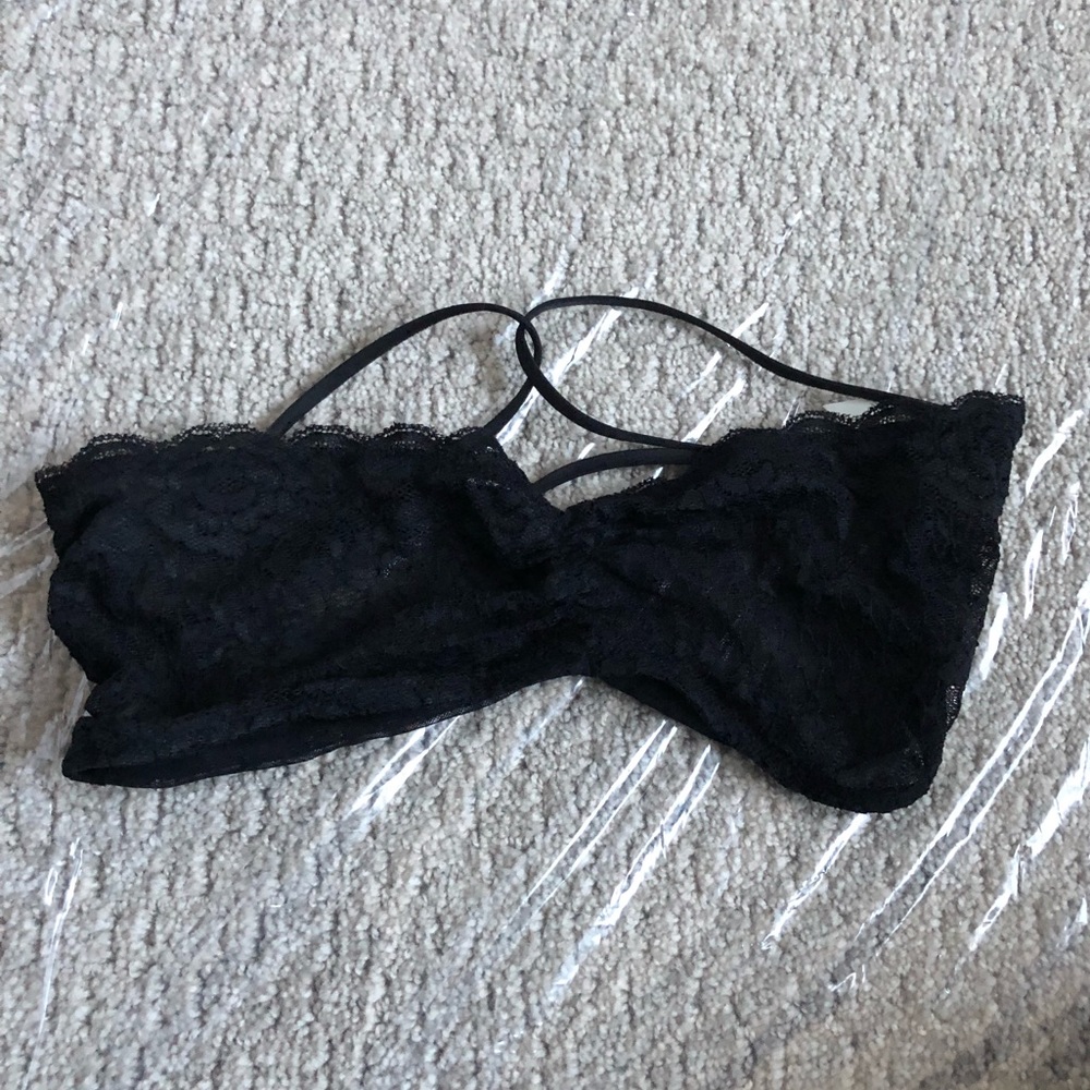 Free People Black Lace Bandeau Medium